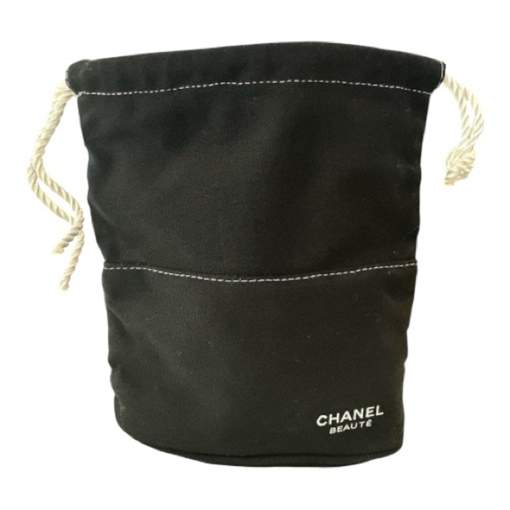 Black CHANEL Drawstring Make Up Bag. Late 90’s bought with perfume set. BAG ONLY - Picture 2 of 5